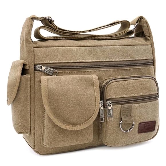 NEW Khaki Messenger Bag - Picture 2 of 10